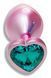 Анальна пробка з кристалом EGZO - Pink Perl Heart Plug Marine, size S