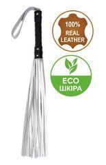 Флогер з комбінованої шкіри Flirty COMBO Leather - Black & Silver, BM-00035