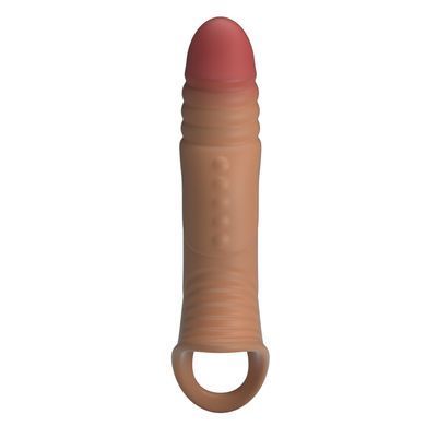 Удлиняющая насадка с вибростимуляцией ( на 4 см ) Pretty Love - 8.7" Vibrating Penis Sleeve, BI-026241Z-1