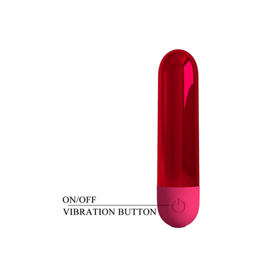 Перезаряжаемая вибропуля Pretty Love - Kiwi Red, BI-300091-3