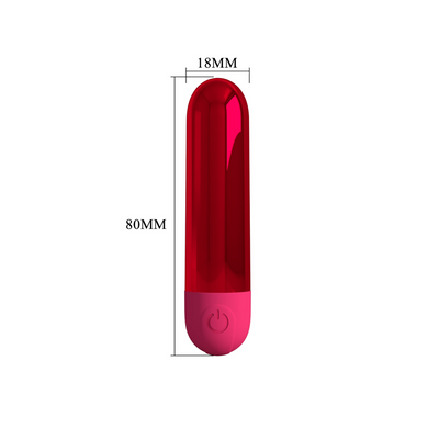 Перезаряжаемая вибропуля Pretty Love - Kiwi Red, BI-300091-3
