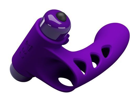 Клиторальный стимулятор на палец Pretty Love - Orlando Finger Violet, BI-014836-1