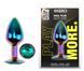 Анальна пробка з кристалом EGZO - Multicolor Round Plug Marine size S