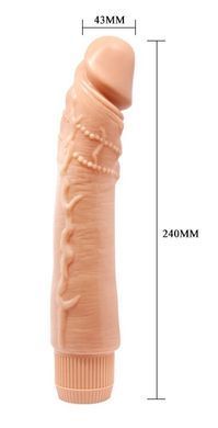 Вибратор реалистик BAILE - Barbara Dybbuk Soft Skin 9,5'', BW-001071R