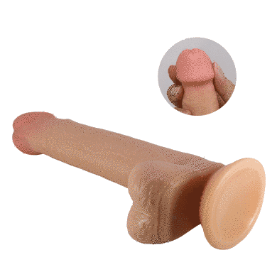 Фаллоимитатор на присоске, с эффектом скользящей кожи LyBaile - Tallen Sliding Skin 8.7&rdquo;, BW-008117LP