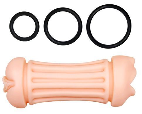 Мастурбатор с двумя входами Crazy Bull - NANCY Pocket Pussyм DOUBLE MASTURBATOR, BM-009224H