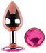 Анальна пробка з кристалом EGZO - Rose Gold Round Plug Rose size S