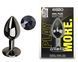 Анальная пробка с кристаллом EGZO - Dark Gray Round Plug Black, size S