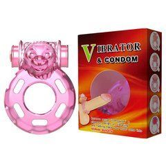 Кільце з вібрацією і презервативом Vibrator & condom, BI - 010084