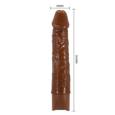 Перезаряжаемый вибратор реалистик Pretty Love - Leander Realistic Vibrating Dildo Brown, BW-500080-1