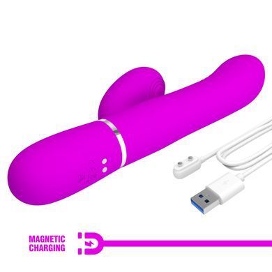 Вібромасажер із поступальним рухом серії Pretty Love - Mariana Twinkled Purple 7 vibration functions 4 rolling functions, BW-500034