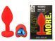 Силіконова анальна пробка EGZO - Silicone Red Heart Plug Blue, size S