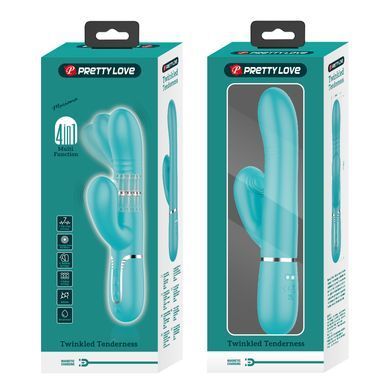 Вібромасажер із поступальним рухом серії Pretty Love - Mariana Twinkled Green 7 vibration functions 4 rolling functions, BW-500034-1