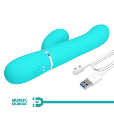 Вібромасажер із поступальним рухом серії Pretty Love - Mariana Twinkled Green 7 vibration functions 4 rolling functions, BW-500034-1