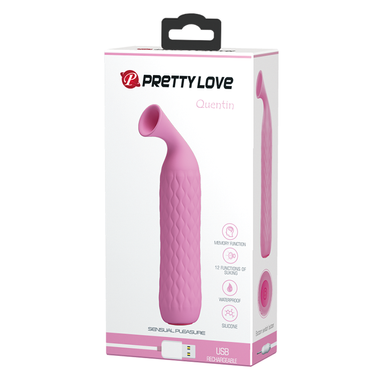 Вагинальный мини вибратор с вакуумным стимулятором Pretty Love Quentin, BI-014564-2