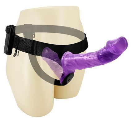 Страпон с вибрацией с 2-мя вибромоторами ULTRA PASSIONATE HARNESS STRAP-ON, BW-022060-1