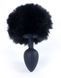 Анальна пробка (розмір S) з хвостом Boss Series - Silicon PLUG Bunny Tail Black, BS6400100