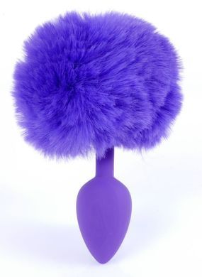 Анальна пробка (розмір S) з хвостом Boss Series - Silicon PLUG Bunny Tail Purple, BS6400101