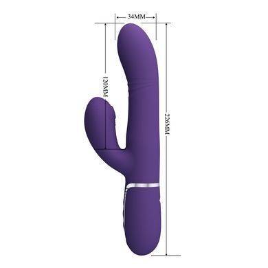 Вибромассажер с поступательным движением серии Pretty Love - Mariana Twinkled Dark Purple 7 vibration functions 4 rolling functions, BW-500034-2
