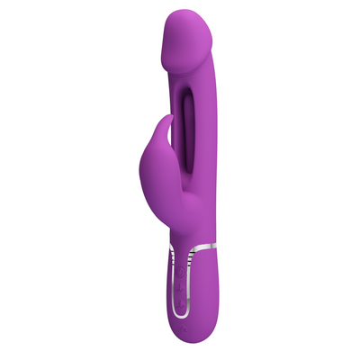 Вібратор із стимулятором клітора PRETTY LOVE - Kampas Rabbit 3 in 1 Purple, BW-500025-3