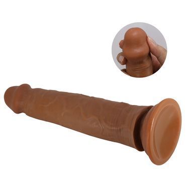 Фаллоимитатор на присоске, с эффектом скользящей кожи LyBaile - Sharife Sliding Skin 10&rdquo;, BW-008118LP-1