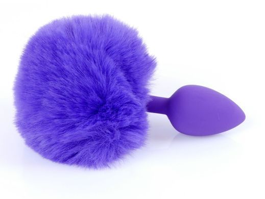 Анальна пробка (розмір S) з хвостом Boss Series - Silicon PLUG Bunny Tail Purple, BS6400101