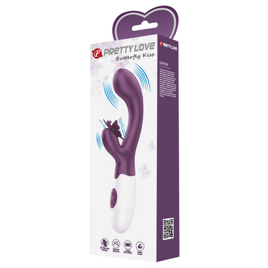 Вібратор серії Pretty Love - BUTTERFLY KISS purple, BI-014927-A2