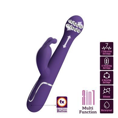 Вибромассажер с поступательным движением серии Pretty Love - Dejon Dark Purple, BW-500014-2