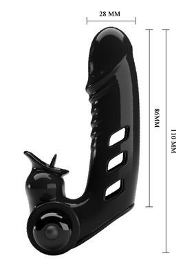 Кліторальний стимулятор на палець Pretty Love-Corbin Finger Black, BI - 014859