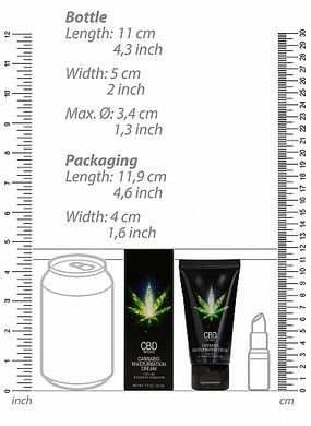 Стимулюючий крем для чоловіків Shots-CBD Cannabis Masturbation Cream For him, 50 ml
