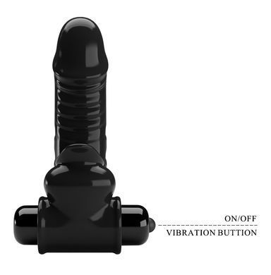 Кліторальний стимулятор на палець Pretty Love-Corbin Finger Black, BI - 014859