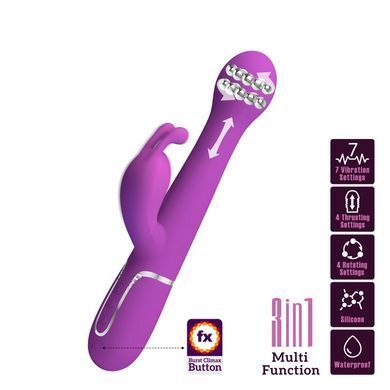 Вибромассажер с поступательным движением серии Pretty Love - Dejon Purple, BW-500014-3