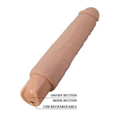 Перезаряжаемый вибратор реалистик Pretty Love - Soren Realistic Vibrating Dildo, BW-500083