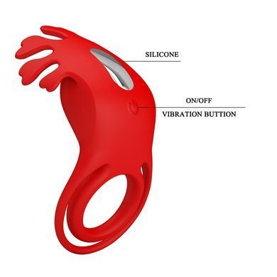 Эрекционное кольцо Pretty Love - Vibration Penis Ring Ruben Red, BI-210311