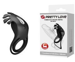 Кільце ерекційне Pretty Love - Vibration Penis Ring Ruben Black, BI-210311-1
