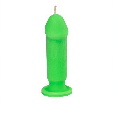 Свеча LOVE FLAME - Dildo S Green Fluor, CPS04-GREEN