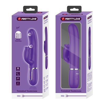Пульсатор с клиторальным стимулятором серии Pretty Love - Gigi Dark Purple 7 thumping functions 7 licking modes, BW-500035-2