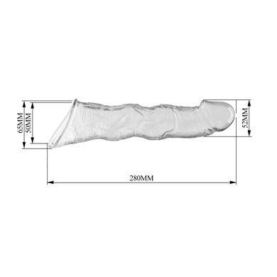 Подовжуюча насадка Pretty Love - Extension Penis Sleeve with Modular Length Blocks Clear, BI-026280M