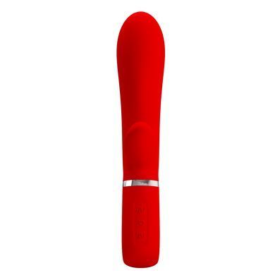 Вібратор з м'якою головкою і кліторальной стимуляцією Pretty Love - Thomas USB Red, BI-014621-2