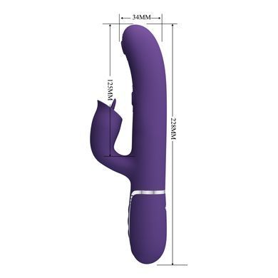 Пульсатор с клиторальным стимулятором серии Pretty Love - Gigi Dark Purple 7 thumping functions 7 licking modes, BW-500035-2