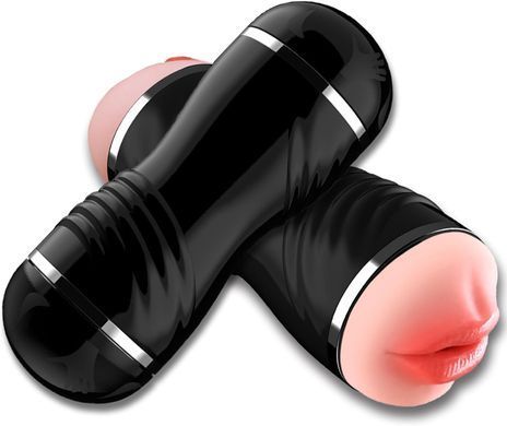 Мастурбатор с двумя входами OYO - Double Pump BLACK, YQM-205 BLACK