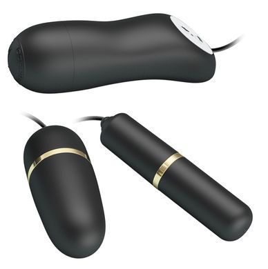 Виброяйцо-электростимулятор Pretty Love Double Vibro-Bullets, BI-014878