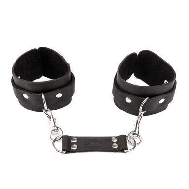 Наручники из натуральной кожи Flirty Leather - Black, KC00020