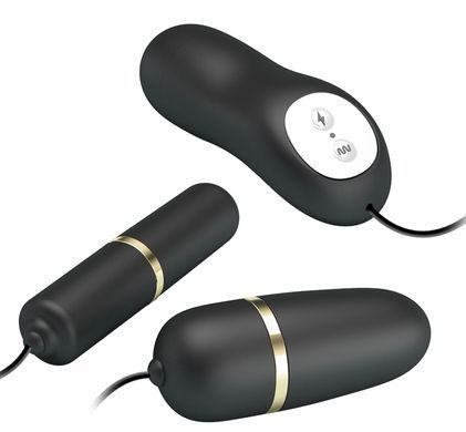 Виброяйцо-электростимулятор Pretty Love Double Vibro-Bullets, BI-014878