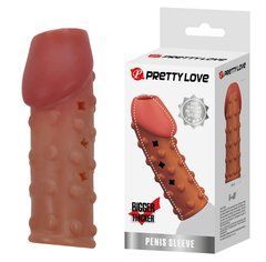 Стимулююча насадка на пеніс Pretty Love - Penis Sleeve TPR, BI-026274
