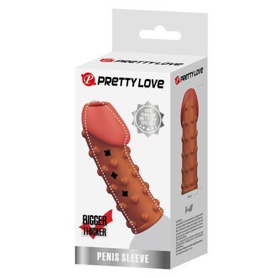 Стимулююча насадка на пеніс Pretty Love - Penis Sleeve TPR, BI-026274