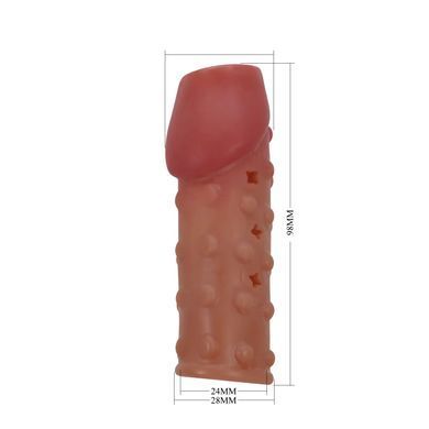 Стимулююча насадка на пеніс Pretty Love - Penis Sleeve TPR, BI-026274