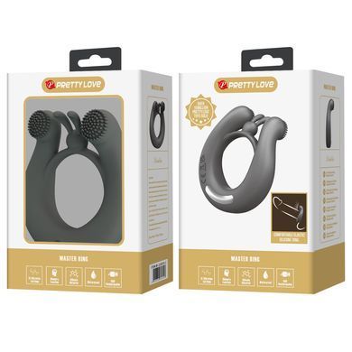 Ерекційне вібро кільце Pretty Love - Master Ring GREY, BI-210324-1