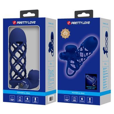 Насадка с вибрацией Pretty Love - Powerful ring, 10 vibration functions, BI-026236-3