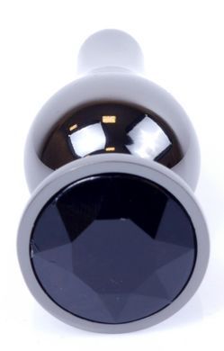 Анальний затор Boss Series - Jewellery Dark Silver BUTT PLUG Black, BS6400056